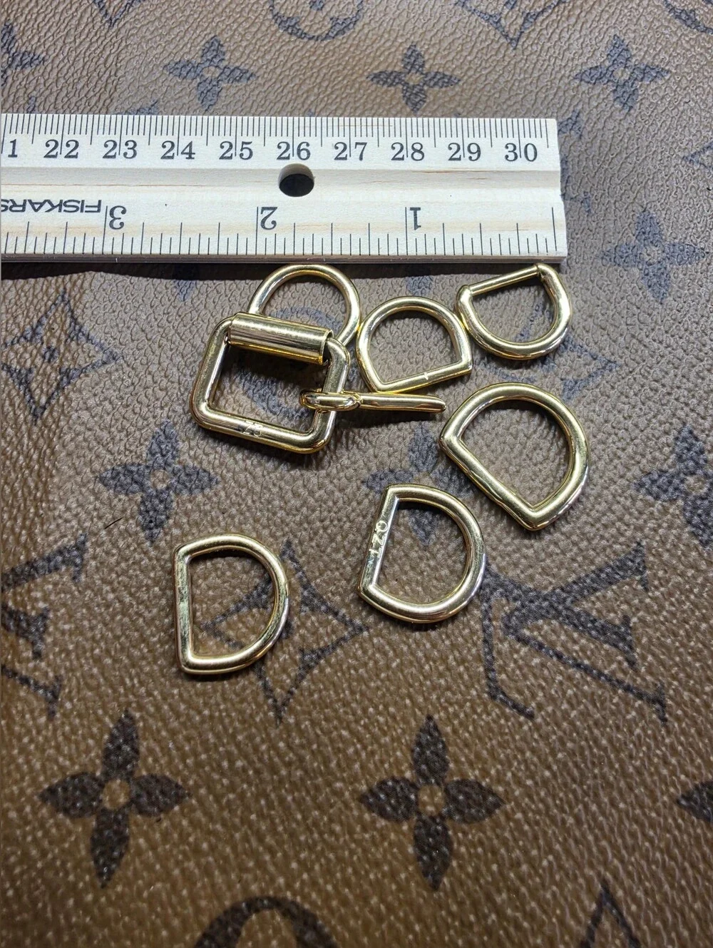 Louis Vuitton Gold D-Ring and Buckle Hardware Set for Women's Accessories